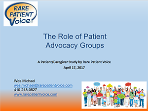 The Role of Patient Advocacy Groups
