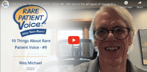 Rare Patient Voice President Wes Michael in his office