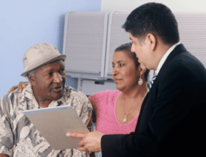 Clinical Trial Recruitment image of three people talking